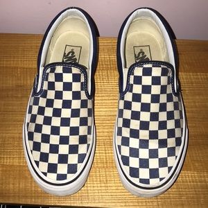 Blue and White Vans